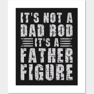 Its A Father Figure | Dim Gray Text Funny Dad Posters and Art